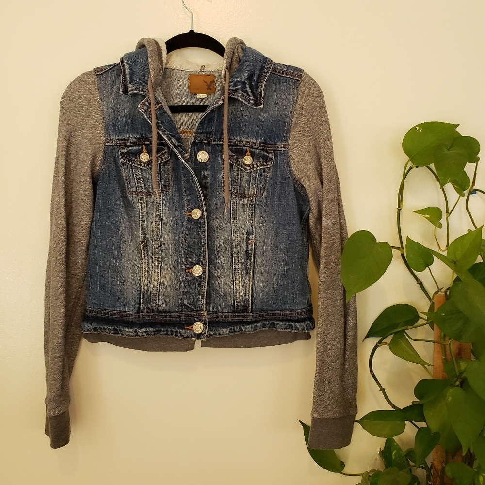 SOLD AE Jean Jacket Sweatshirt Combo